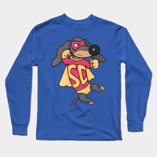 Cute Funny Super Doxie Dachshund Hero dog Long Sleeve T-Shirt